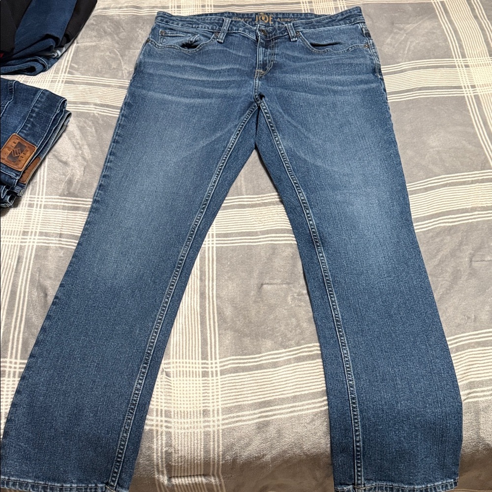 Joseph Abboud Men's Bootcut Jeans in Deep Blue